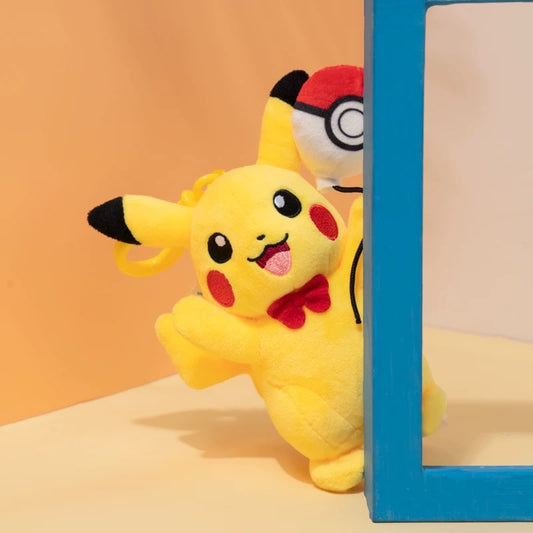 Japan Cartoon Pokemon Keychain | Pikachu Birthday Party & Piplup - Mascot Plush Doll Kawaii Decoration