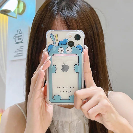Japanese Cartoon Photo Holder | Hangyodon - iPhone Case PLUS X 11 12 13 14 15 16 Pro Promax KawaiiGiftLand
