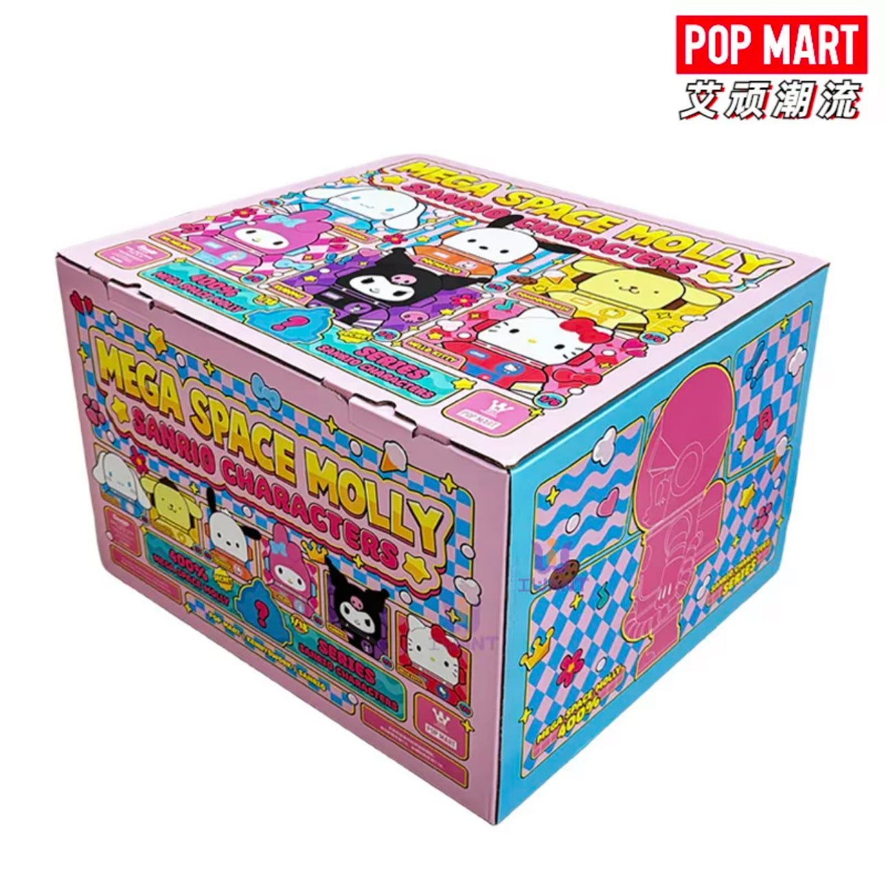 Popmart x Sanrio Mega Space Molly Series Limited Edition | Hello Kitty My Melody Kuromi Cinnamoroll Pompompruin Pochacco Hangyodon - 30cm tall Kenny Wong Blind Box Figure Toy Collection KawaiiGiftLand
