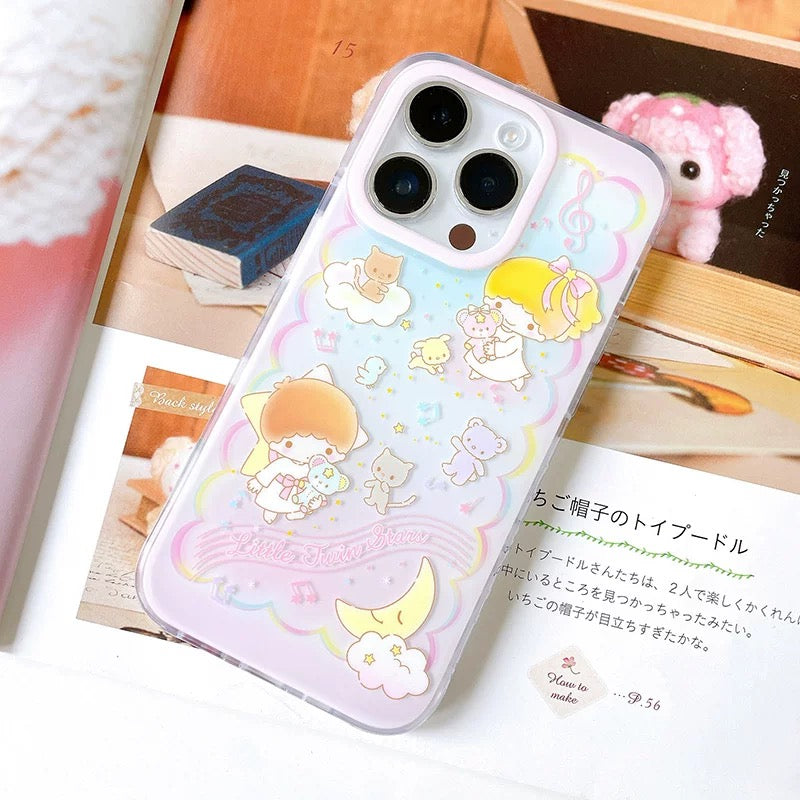 Japanese Cartoon Sanrio Little Twin Stars | Starry Kitchen & Music Party - iPhone Case 13 14 15 16 Pro Promax KawaiiGiftLand