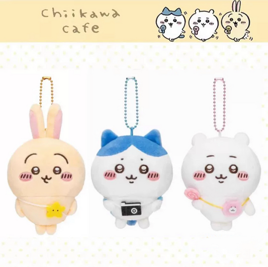 Japan ChiiKawa Travelling | ChiiKawa Hachiware Usagi - Mini Plush Doll Keychain
