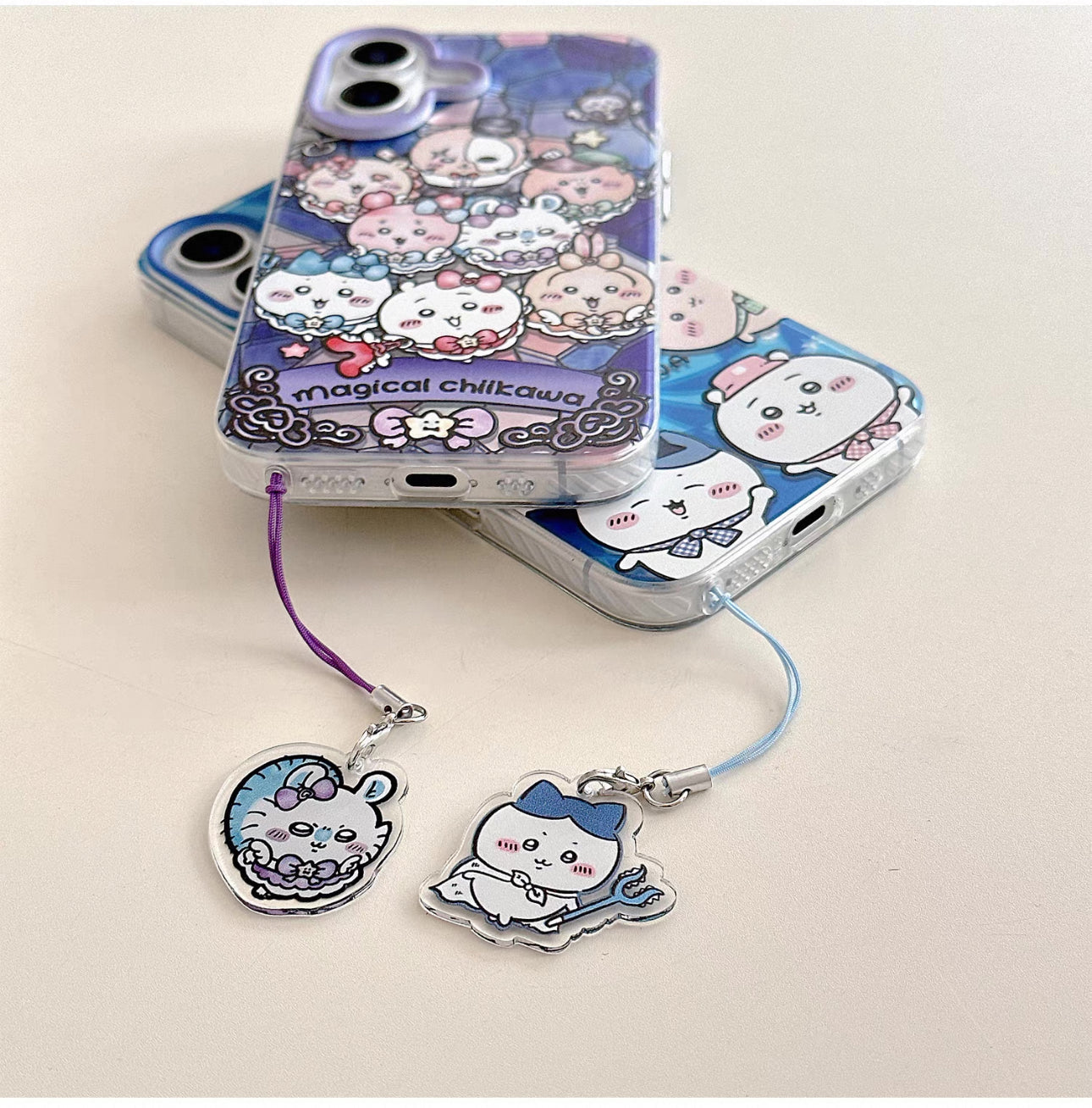 Japanese Cartoon Chiikawa Group | Magic Girl & Party Group - iPhone Case 7 8 PLUS SE2 XS XR X 11 12 13 14 15 16 16e Pro Promax 12mini 13mini KawaiiGiftLand