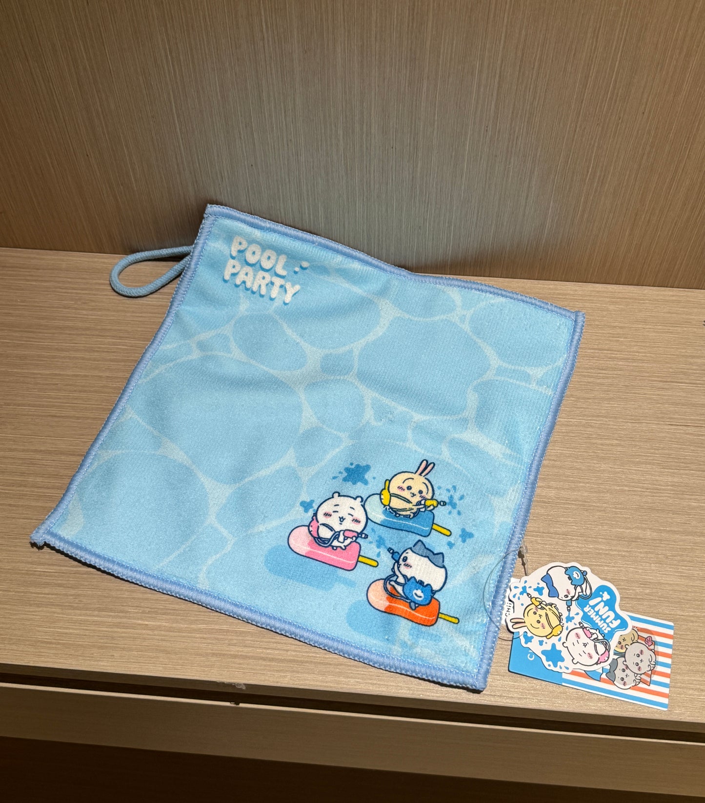 ChiiKawa X Miniso Hot Summer Series | ChiiKawa Hachiware Usagi Pool Party Handkerchief - Kawaii Items Room Decoration
