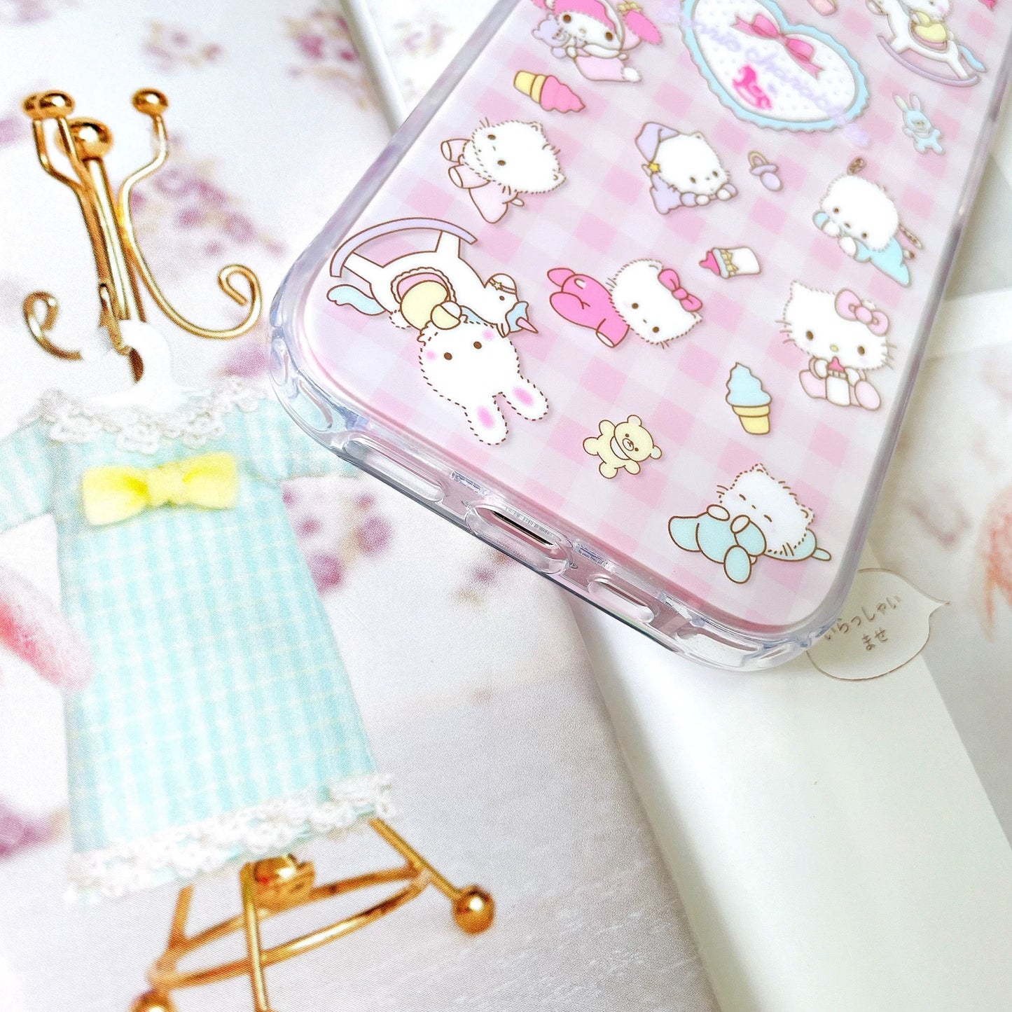 Japanese Cartoon Sanrio with Friends Baby Sweet Lolita Style - iPhone Case 13 14 15 Pro Promax KawaiiGiftLand