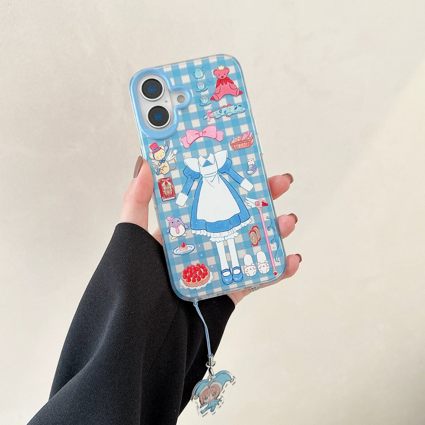 CardCaptorSakura Outfits Case | Combat Suit Uniform Blue Dress - iPhone Case 7 8 PLUS SE2 XS XR X 11 12 13 14 15 16 Pro Promax 12mini 13mini KawaiiGiftLand
