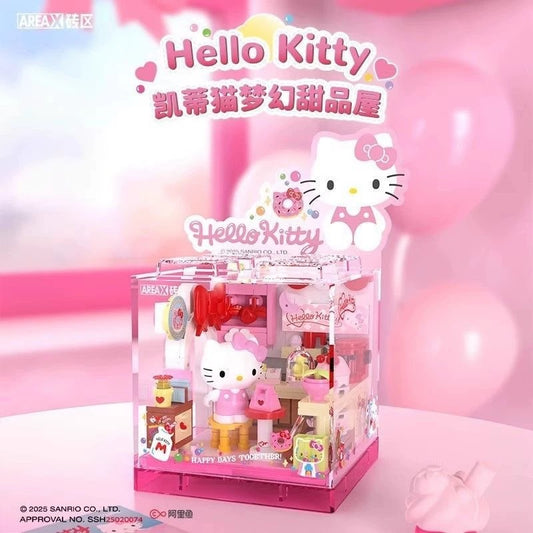 Sanrio Characters Cube Shop | Hello Kitty Kuromi Cinnamoroll Pompompurin Pochacco Hangyodon - Building Blocks Toy Collections