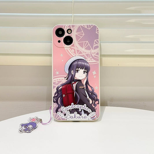CardCaptorSakura Colourful White Case | Sakura Tomoyo Cerberus - iPhone Case 7 8 PLUS SE2 XS XR X 11 12 13 14 15 16 Pro Promax 12mini 13mini KawaiiGiftLand