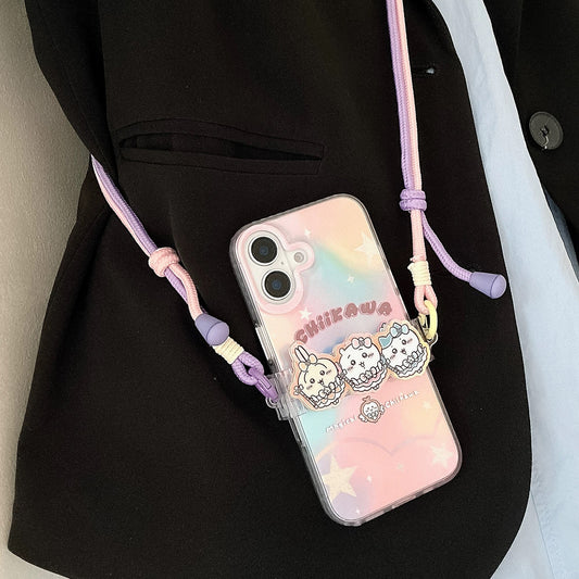 Japanese Cartoon Phone Back Clip with Phone Lanyard | Magical Girl Magic - for All Smart Phones KawaiiGiftLand