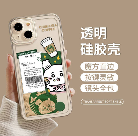 Japanese Cartoon ChiiKawa Coffee Shop | Chiikawa Chef - iPhone Case XS 11 12 13 14 15 16 Pro Promax mini KawaiiGiftLand