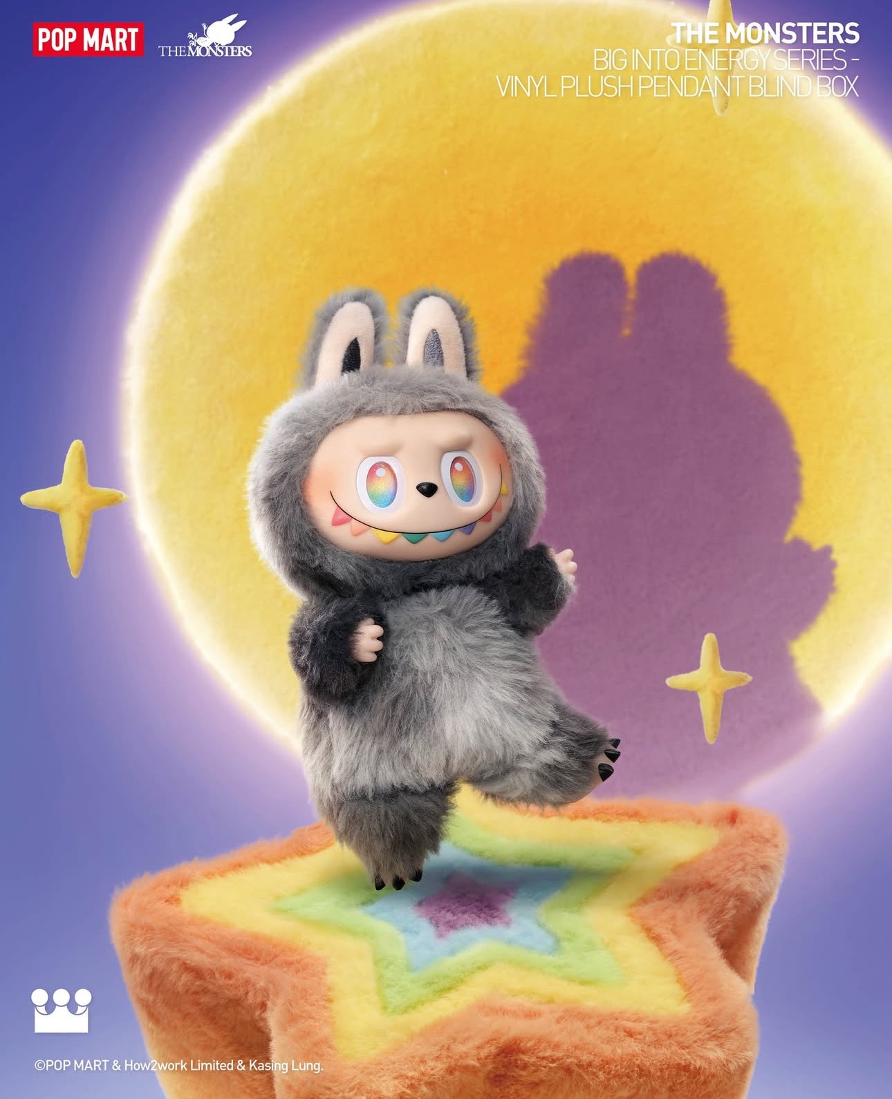 Popmart The Monster Big Into Energy Part 3 Series Limited Edition | Labubu Vinyl Face Plush Doll Figure Keychain - 15cm Kasing Lung Zimomo Labubu Toy Collection - KawaiiGiftLand