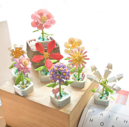 Mini Block Building Flower Series 3 | Lily Flower Camellia Hyacinth - Tiny Particle Assembly DIY Handmade Gift KawaiiGiftLand