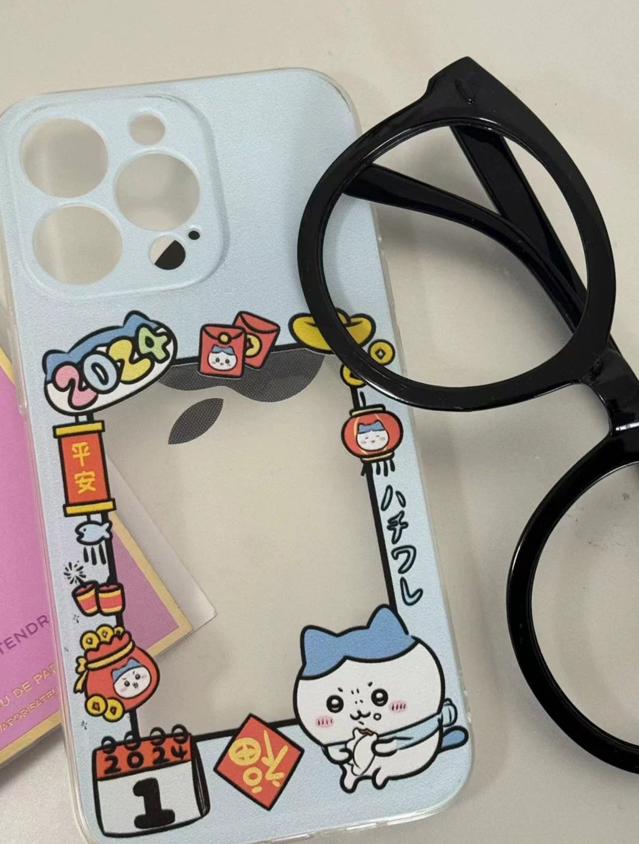 Japanese Cartoon ChiiKawa 2024 New Year Photo Frame | ChiiKawa Hachiware Usagi Momonga - iPhone Case XS 11 12 13 14 15 Pro Promax mini KawaiiGiftLand