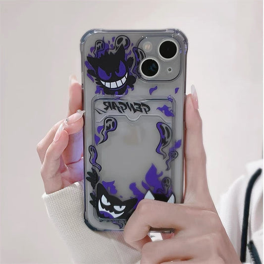 Japanese Cartoon Pokemon Photo Holder | Pikachu Gengar - iPhone Case PLUS X 11 12 13 14 15 16 Pro Promax KawaiiGiftLand