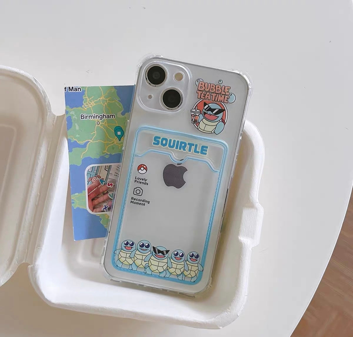 Japanese Cartoon Pokemon Photo Holder | Pikachu Squirtle - iPhone Case PLUS X 11 12 13 14 15 Pro Promax KawaiiGiftLand