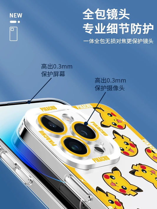 Japan Cartoon Pokemon Full Happy Face Verison | Charmander - iPhone Case 6 7 8 PLUS SE2 XS XR X 11 12 13 14 15 16 16e Pro Promax 12mini 13mini - KawaiiGiftLand