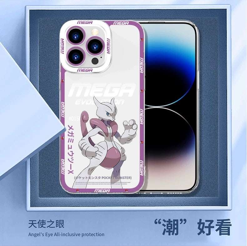 Japan Cartoon Pokemon Mega Evolution | Swampert - iPhone Case 6 7 8 PLUS SE2 XS XR X 11 12 13 14 15 16 16e Pro Promax 12mini 13mini