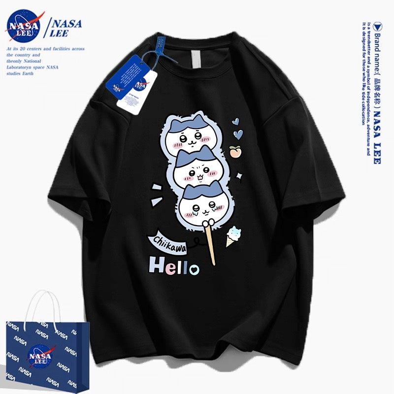 Japanese Cartoon ChiiKawa Casual Style T-Shirt Series | Hachiware Mochi - Kawaii Fashion Items