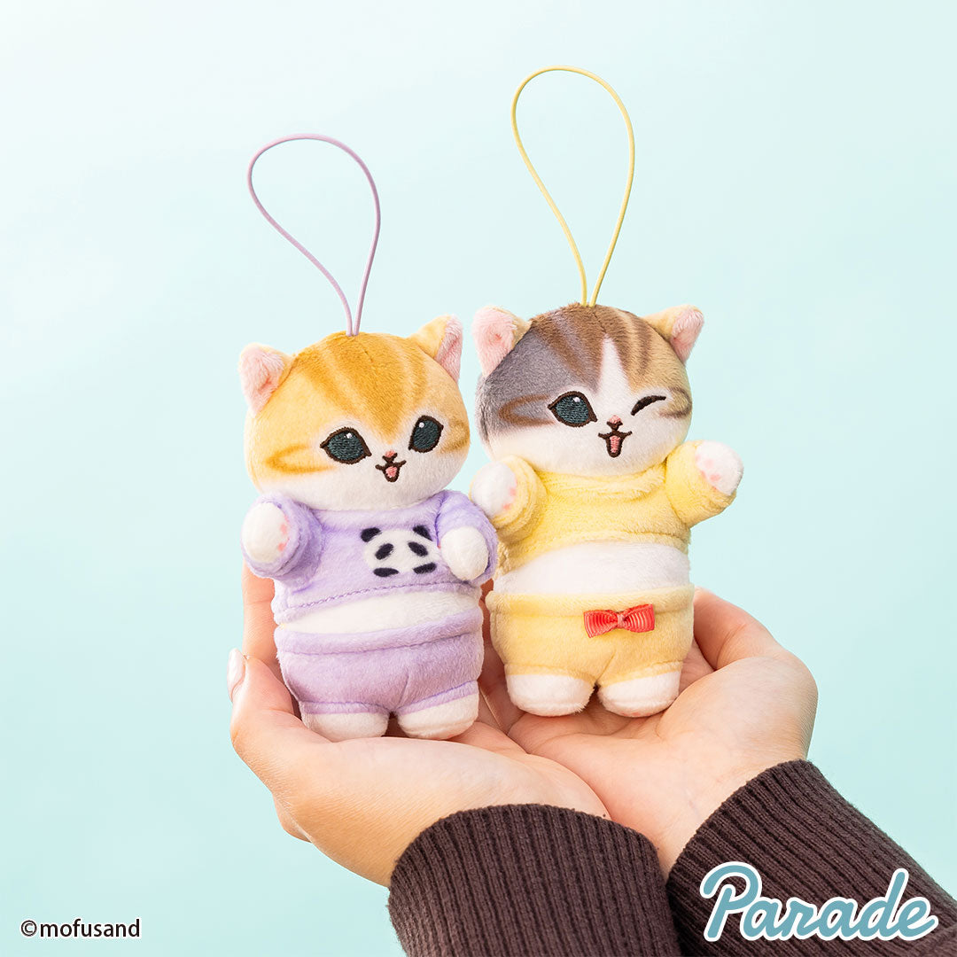 Japan Mofusand Pajamas Series | Mofusand Cat Wearing Cute Pajamas Plush Doll Keychain - Kawaii items Room Decoration Doll