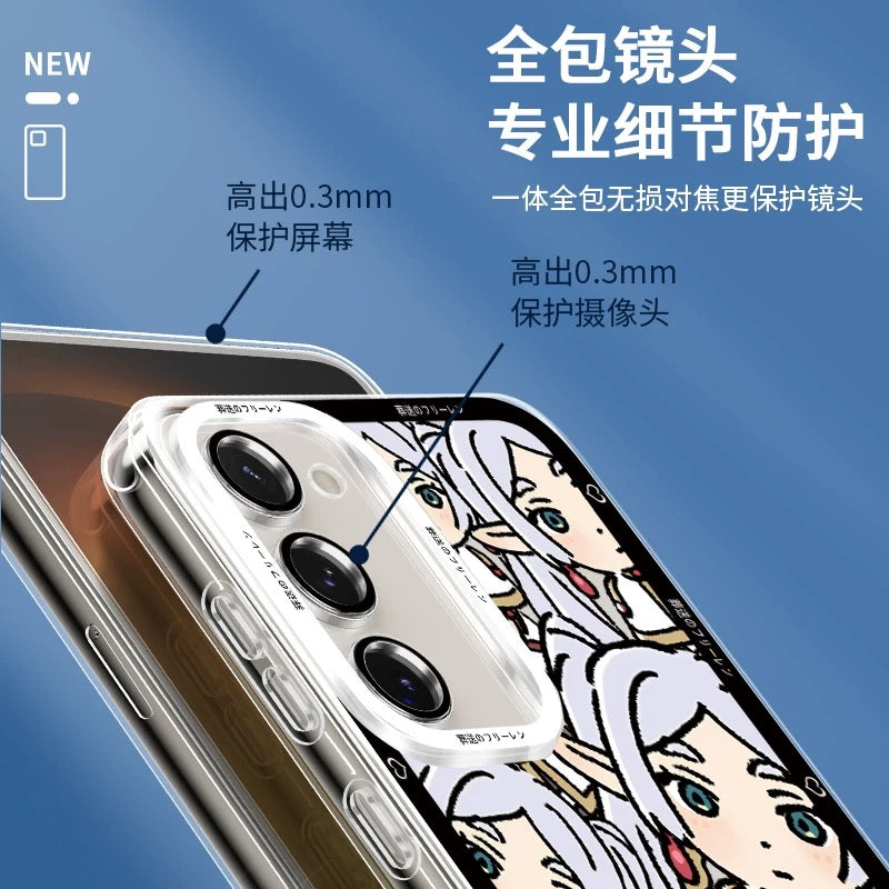 Japanese Anime FRIEREN Cute Drawing Full Screen Style | Frieren Himmel Fern Stark 4 Styles - Phone Case Samsung Galaxy S26 S25 S24 S23 S22 S21 FE Ultra