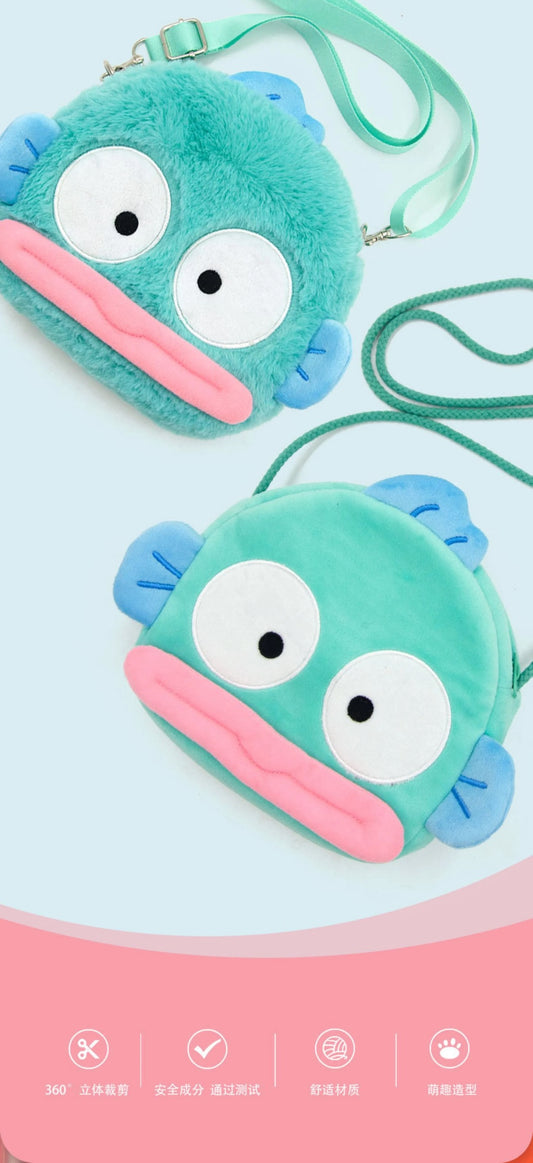 Sanrio Hangyodon Plush Shoulder Bag | Winter Furry Summer - Mascot Plush Shoulder Bag