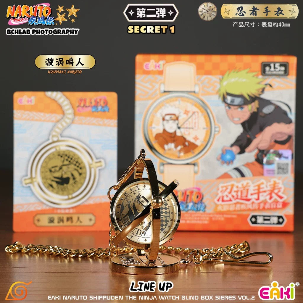 Eaki X Naruto Ninja Part 2 Watch Accessories Series | Naruto Shippuuden Naruto Sasuke Sakura Kakashi Gaara Neji Hinata Itachi Uchiha Madara Obito - Watch Collectable Toys Mystery Blind Box