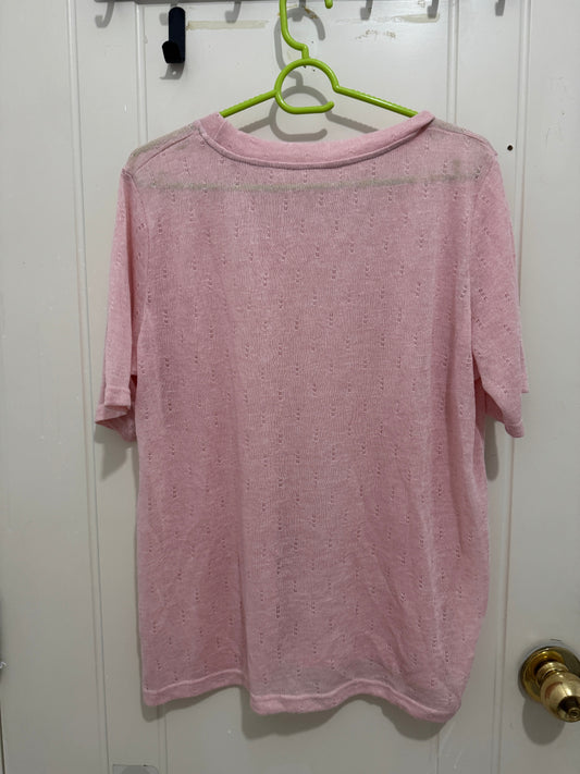 Japanese Fashion Cute Style Mori Series | Pink with Pattern T Shirt - Kawaii Fashion Items