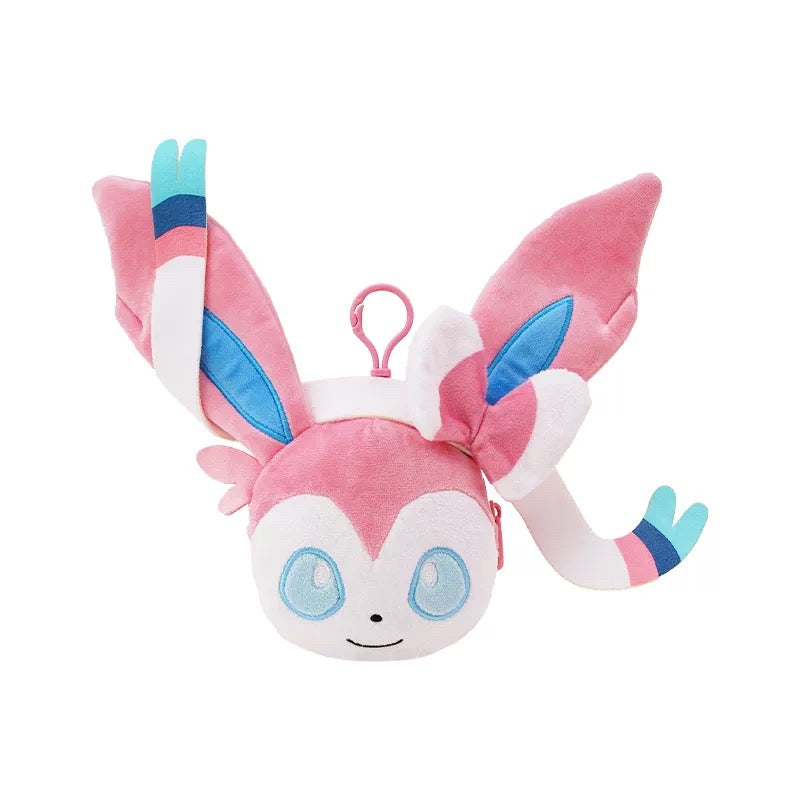 Japan Cartoon Pokemon Eevee Evolution Series Cute Plush Mini Coinbag Keychain | Eevee Vaporeon Jolteon Flareon Espeon Umbreon Leafeon Glaceon Sylveon - Evolve Anime Collectable Kawaii Item