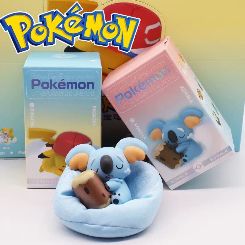 Japan Cartoon Pokemon Casual Time Series Part 1 | Sleeping Pikachu Eevee Bulbasaur Snorlax Jirachi Komala - Figure Kawaii Decoration KawaiiGiftLand