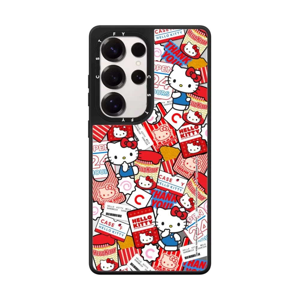 Cute Cartoon Hello Kitty Cat | Supermarket & Cup Noodles - Phone Case Samsung Galaxy S25 S24 S23 Ultra KawaiiGiftLand