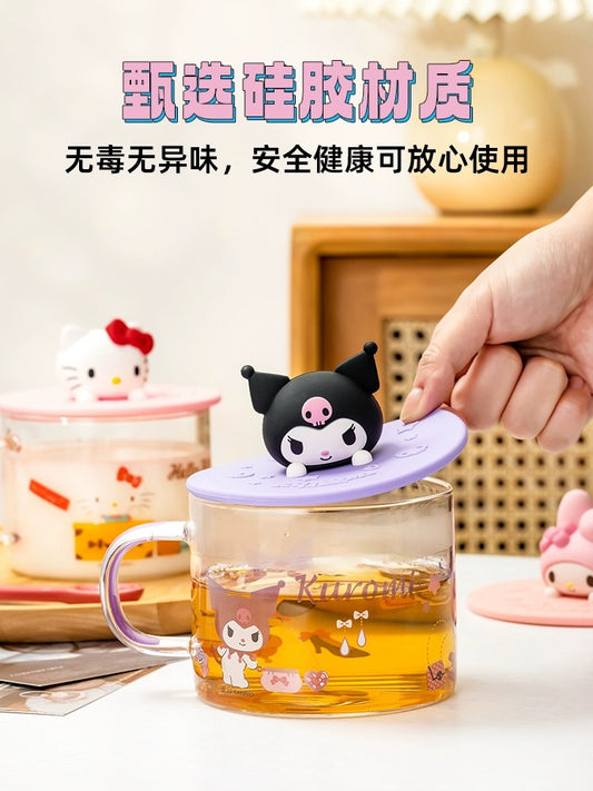 Sanrio 3D Silicone Cup Lid | Hello Kitty My Melody Kuromi Cinnamoroll Pochacco - Kitchenware Kitchen Living Room