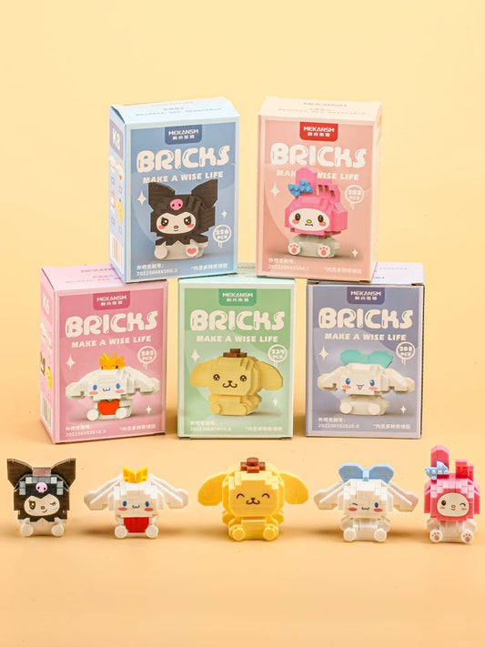 Sanrio Character Mini Build Blocks | My Melody Kuromi Cinnamoroll Cinnamoroll King Pompompurin - Building Blocks Toy Collections
