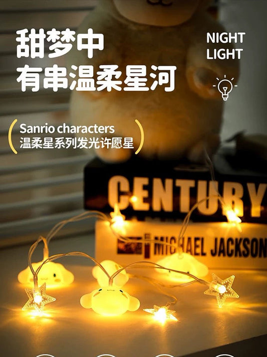 Sanrio Little LED Big Head with Stars Series Night Light | Kuromi Cinnamoroll - Room Decoration KawaiiGiftLand
