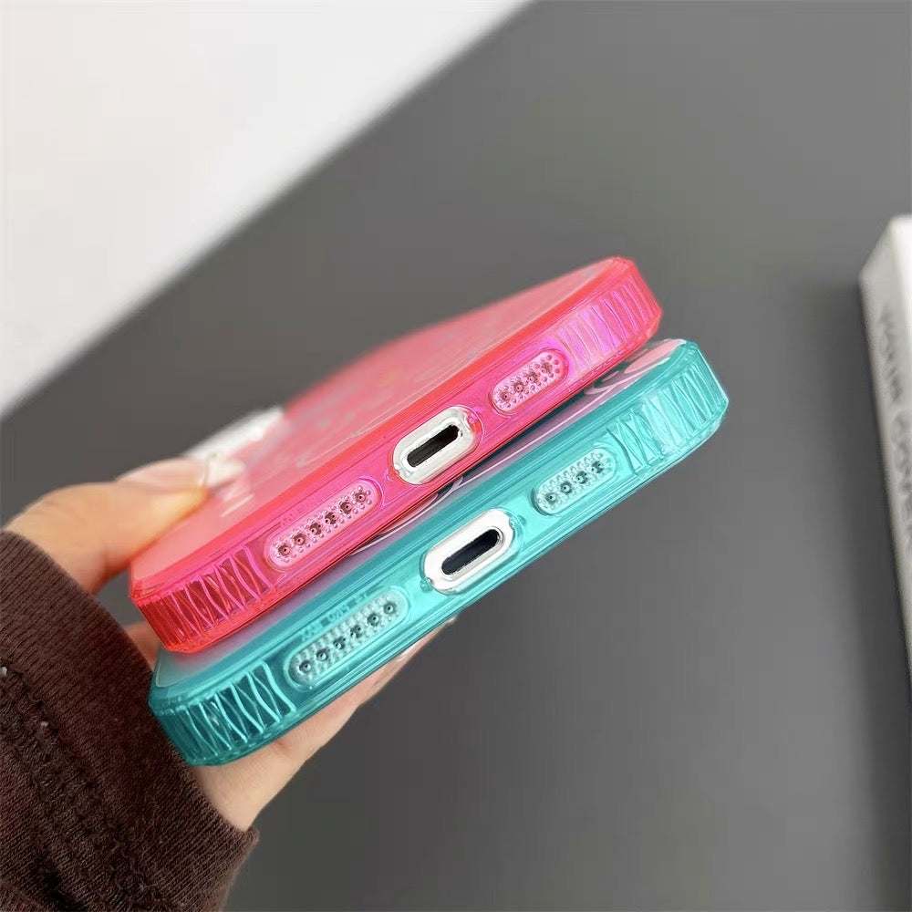 Japanese Cartoon Neon Style | KT MM KU PC - iPhone Case iPhone 11 12 13 14 15 Pro Promax KawaiiGiftLand