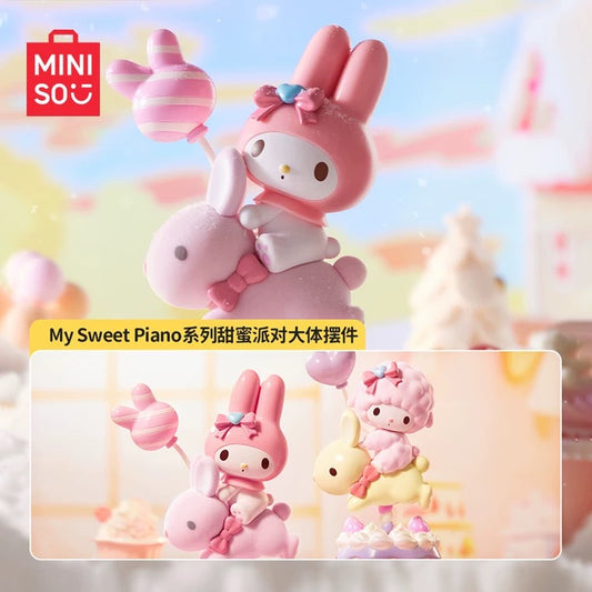 Miniso X Sanrio Characters Sweet Party Figure 17cm | My Melody Piano - Toy Collection Child Girlfriend Gift