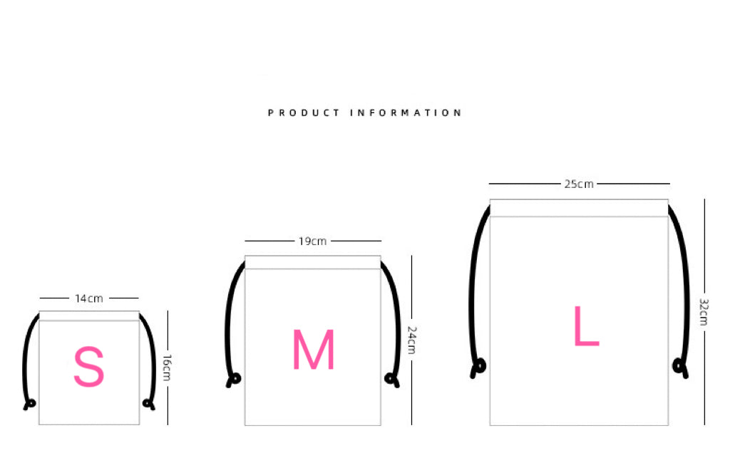 Mikko illustration Drawstring Pockets | Outing Bear Latte Dog Souffie Kitten Mousse Rabbit Cammy - 3 Size Tidy up Bag Kawaii Style KawaiiGiftLand