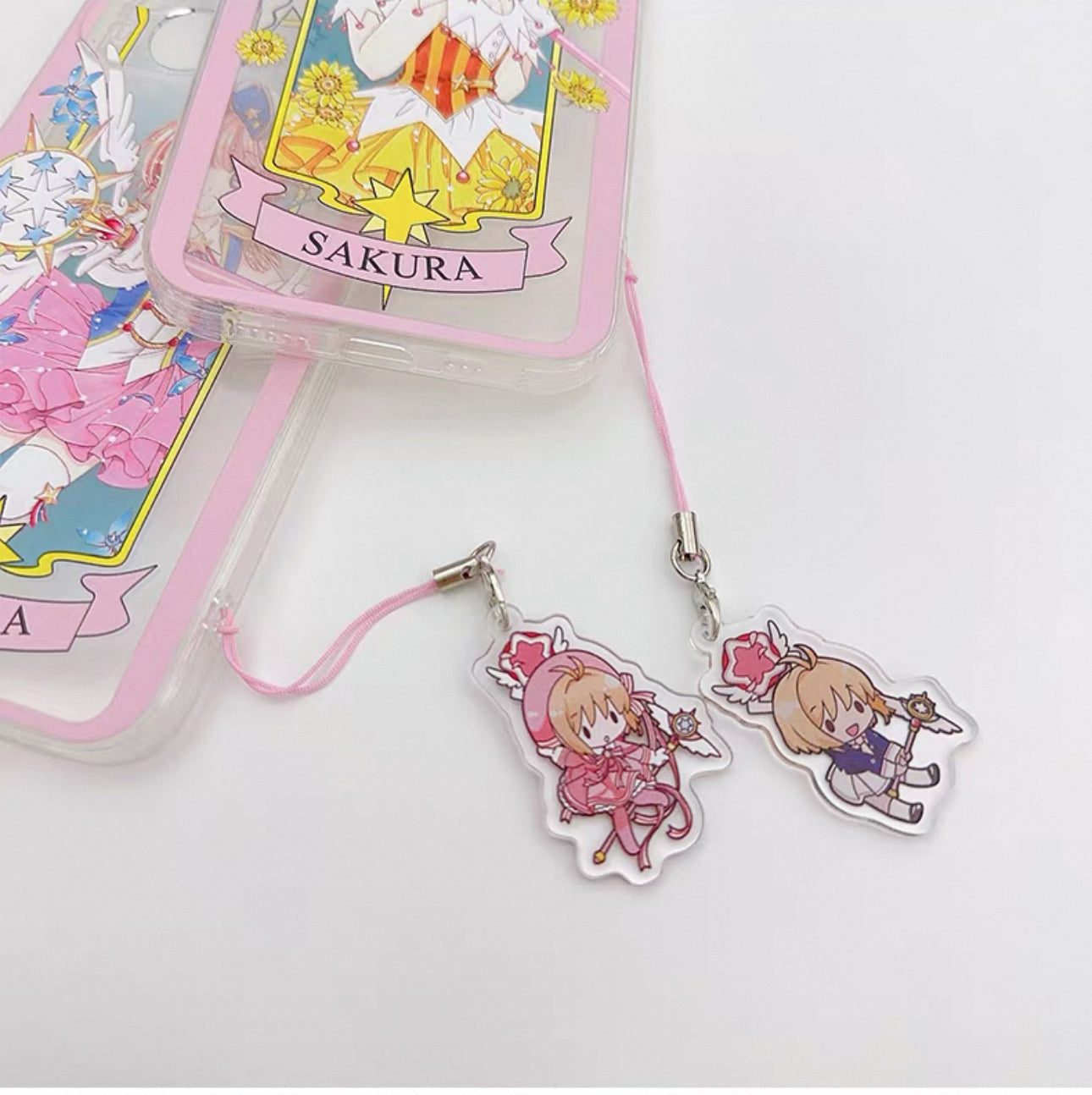 CardCaptorSakura Card Version Part 2 | Blue Flower & Yellow Daisy - iPhone Case 6 7 8 PLUS SE2 XS XR X 11 12 13 14 15 16 Pro Promax 12mini 13mini KawaiiGiftLand