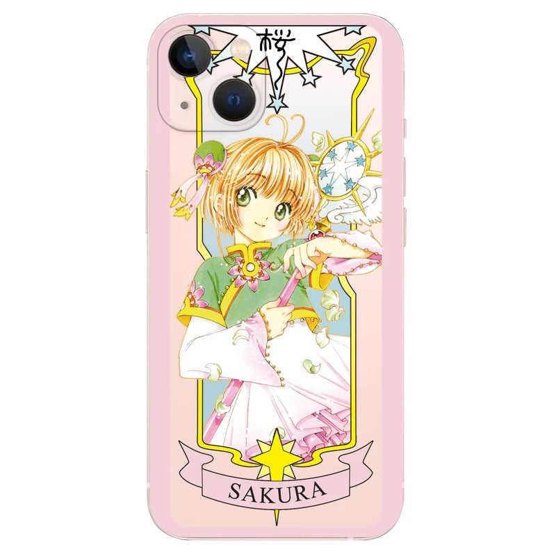CardCaptorSakura Card Version Part 1 | Chinese Dress & Sakura - iPhone Case 6 7 8 PLUS SE2 XS XR X 11 12 13 14 15 16 Pro Promax 12mini 13mini KawaiiGiftLand