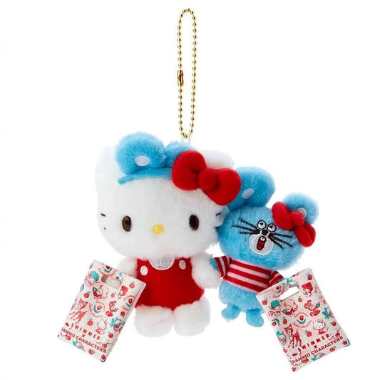 Japan Sanrio x Swimmer Shopping Friends Limited Edition Keychain | Hello Kitty My Melody Kuromi Cinnamoroll Pompompurin Pochacco - Mini Plush Doll 10cm Keychain KawaiiGiftLand