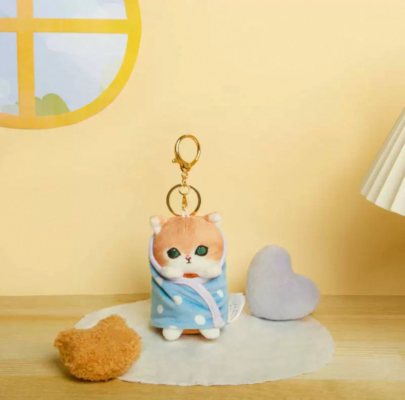 Japan Artist Mofusand Cat Neko Blanket 10cm - Mascot Plush Doll Keychain KawaiiGiftLand
