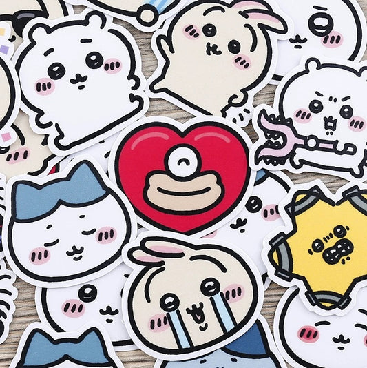 Japanese Cartoon ChiiKawa |Set of 40 Pieces Chiikawa Emoji Stickers - iPad Schedule Notebook