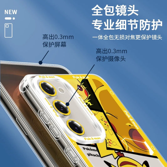Japan Cartoon Pokemon Street Style | Pikachu Gengar Squirtle - Phone Case Samsung Galaxy S26 S25 S24 S23 S22 S21 FE Ultra