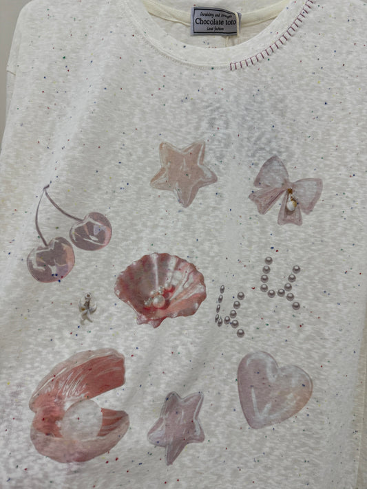 Korean Fashion Ocean Style T-Shirt Series | Ocean Shell - Kawaii Fashion Items