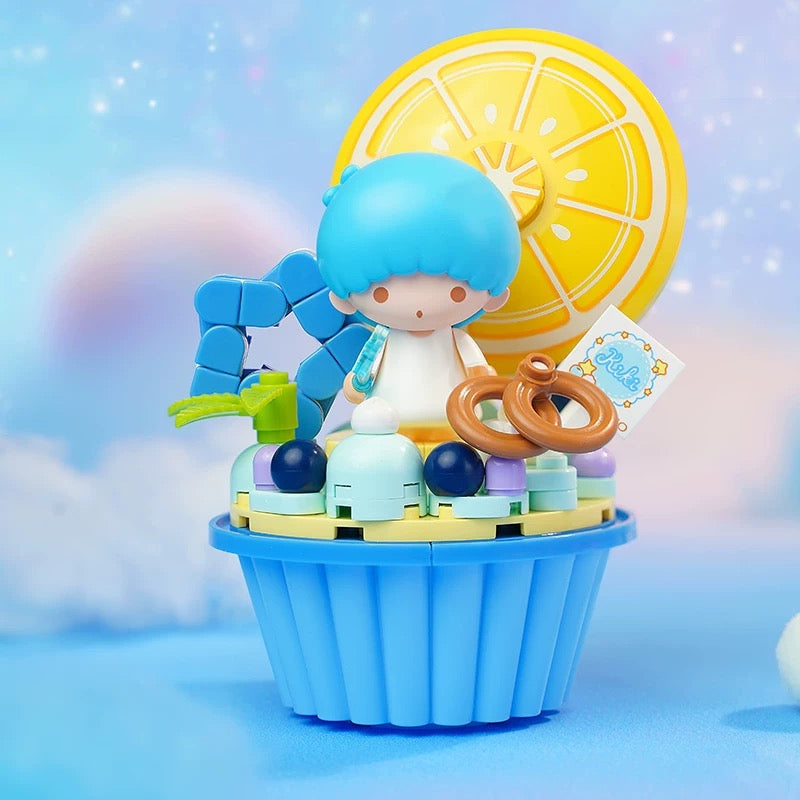 Sanrio Little Twin Stars Kiki Lala Dessert Peach & Lemon Cake Building Blocks Toy Collections KawaiiGiftLand