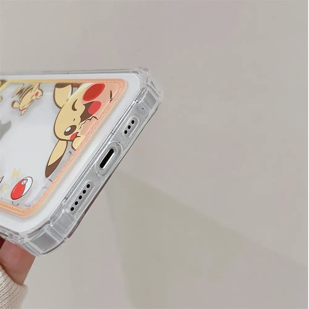 Japanese Cartoon Pokemon Photo Holder | Pikachu Gengar - iPhone Case PLUS X 11 12 13 14 15 16 Pro Promax KawaiiGiftLand