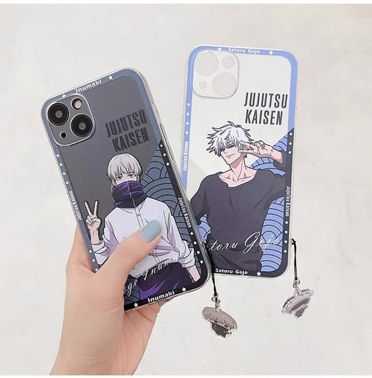 Japanese Anime Jujutsu Kaisen Clean Phone Case with Strap | Satoru Yuji Megumi Inumaki Toge - iPhone Case 7 8 PLUS SE2 XS XR X 11 12 13 14 15 16 Pro Promax 12mini 13mini KawaiiGiftLand