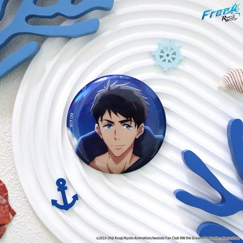 Japanese Anime Free! Iwatobi Swim Club Play Water Series Fridge Magnets | Haruka Makoto Rin Kirishima Sosuke - Cute Kawaii Item Blind Bag