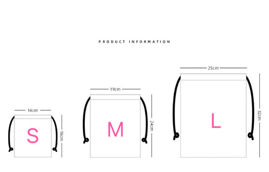 Mikko illustration Drawstring Pockets | Kawaii Bear Latte Dog Souffie Kitten Mousse Rabbit Cammy - 3 Size Tidy up Bag Kawaii Style KawaiiGiftLand