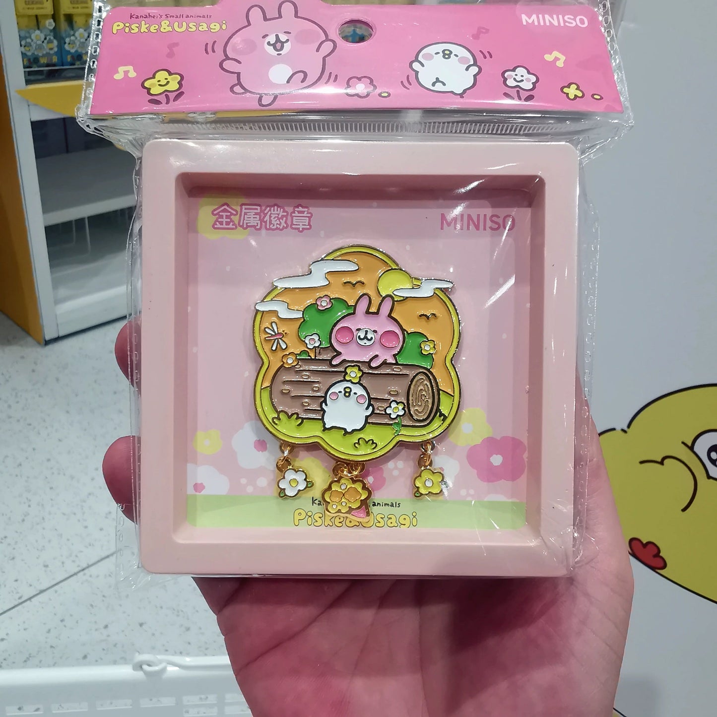 Kanahei X Miniso | Metal Pins Usagi Piske Pink Rabbit White Chicken - Kawaii Item Cute Accessories KawaiiGiftLand