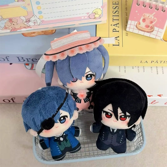 Japanese Anime Black Butler Kuro Shitsuji Keychain | Ciel Sebastian Cute Kawaii 12cm Nunu Doll - Cute Kawaii Item