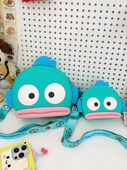Japan Sanrio Silicone Big Head Shoulder Bag | Hangyodon - Kawaii Bag Birthday Girlfriend Children Gift KawaiiGiftLand